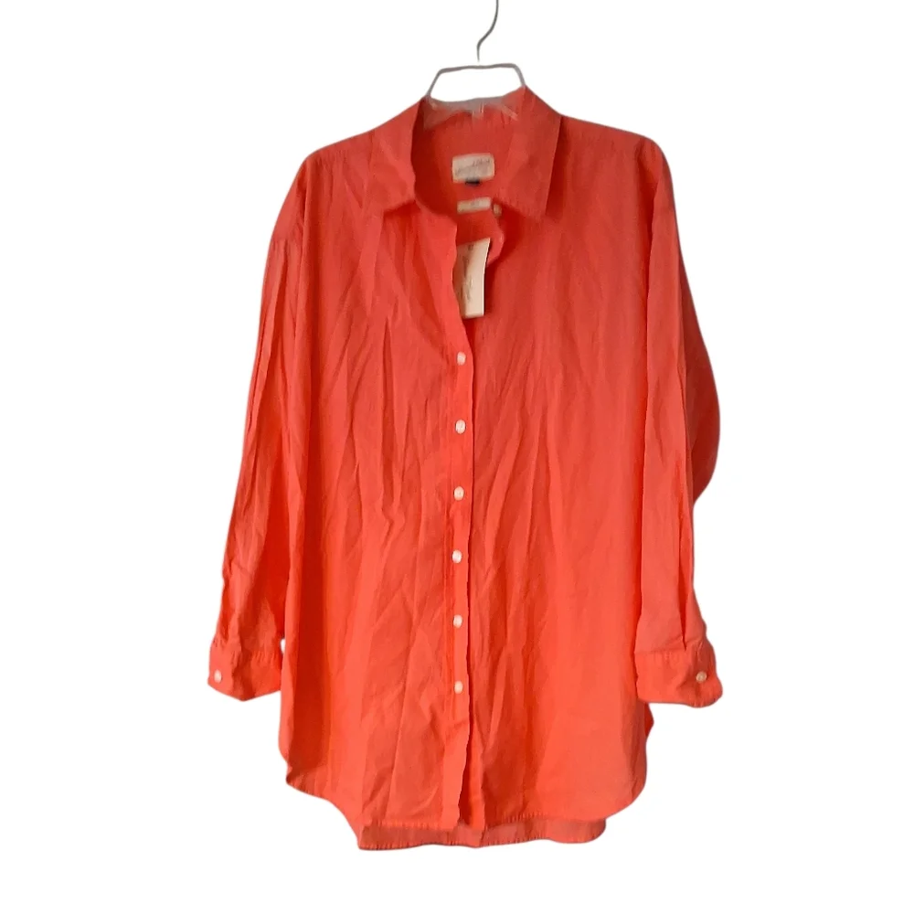 Coral Button-Up Shirt